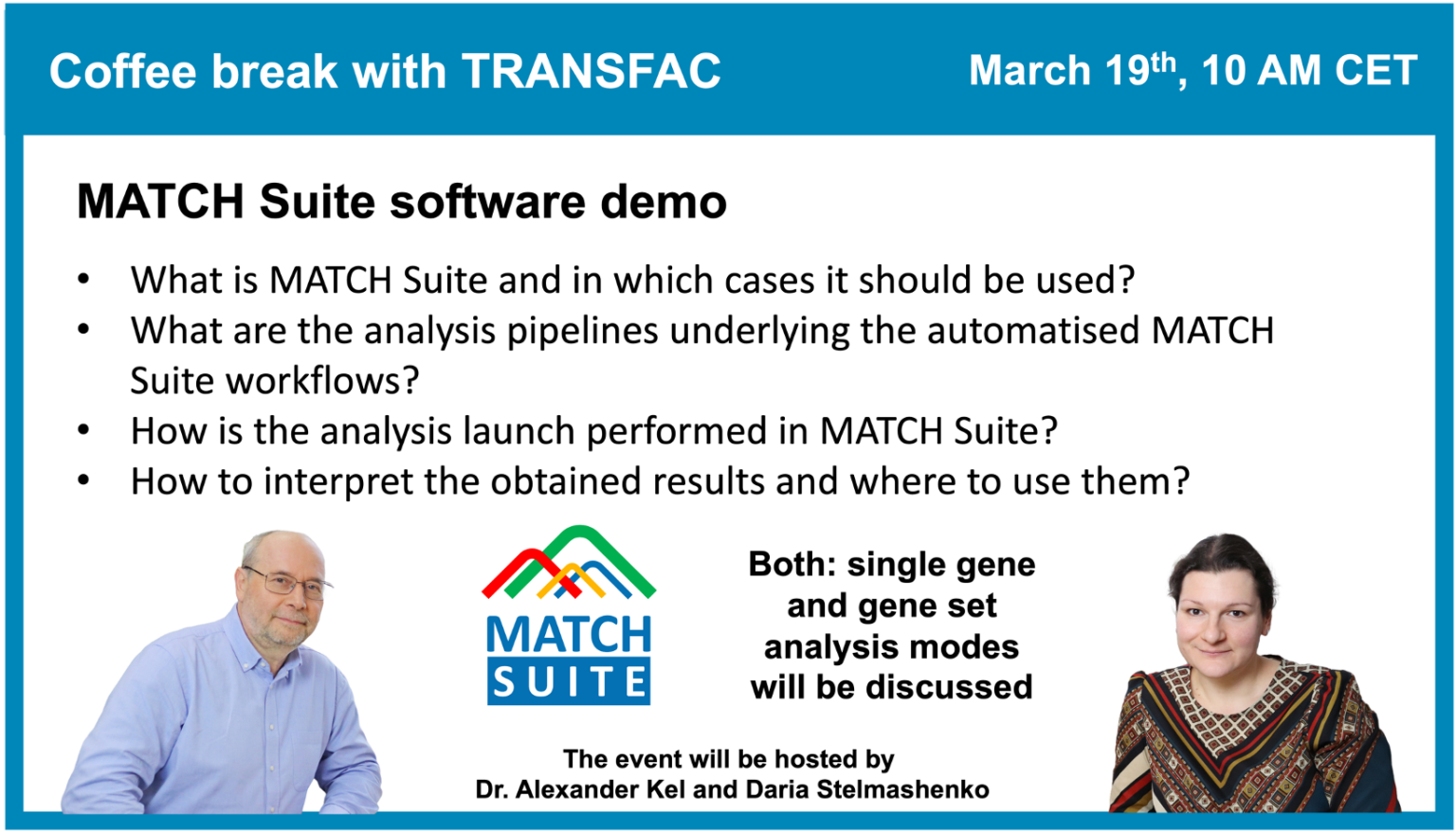 MATCH Suite software demo